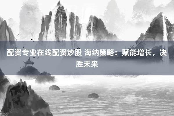 配资专业在线配资炒股 海纳策略：赋能增长，决胜未来
